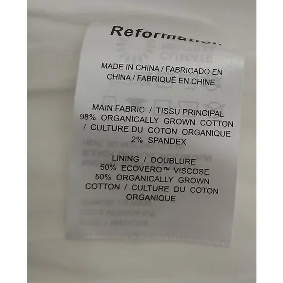 Reformation women small Bennie square neck long maxi ivory cream milk maid dress - Picture 10 of 11